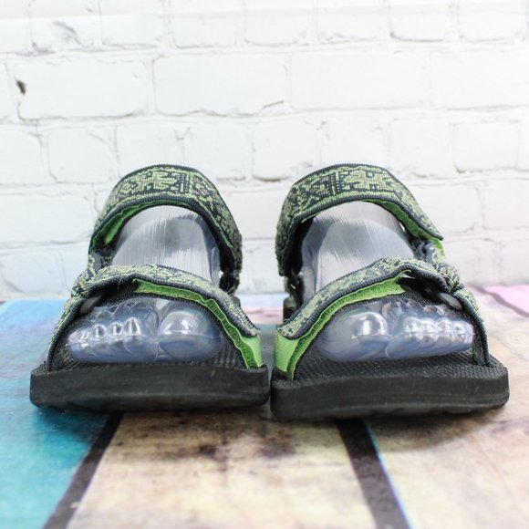 Teva Green Printed Nylon Ankle Strap Sport Outdoor Sandals Size US 8 - Picture 4 of 9